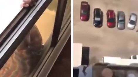 Su mucama colgaba de un séptimo piso y en vez de ayudarla la filmó: cayó al vacío