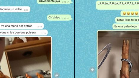La conversación de Whatsapp que se ha hecho viral y ha abierto un debate sobre los celos de pareja. Foto: Web