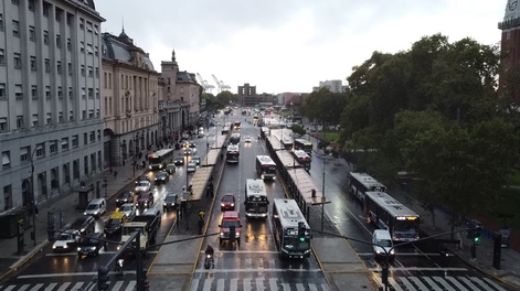 Vista de Retiro durante el paro de la CGT.&nbsp;