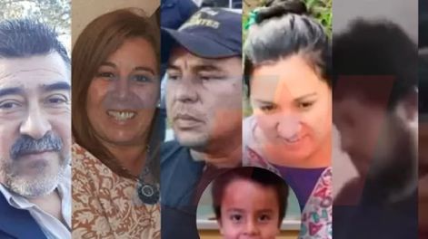 Los Andes | De izquierda a derecha, estos son los seis detenidos por la desaparición de Loan: Carlos Pérez, Victoria Caillava, Walter Maciel, Mónica del Carmen Millapi, Antonio Benítez y Daniel “Fierrito” Ramírez . (Foto: gentileza TN)
