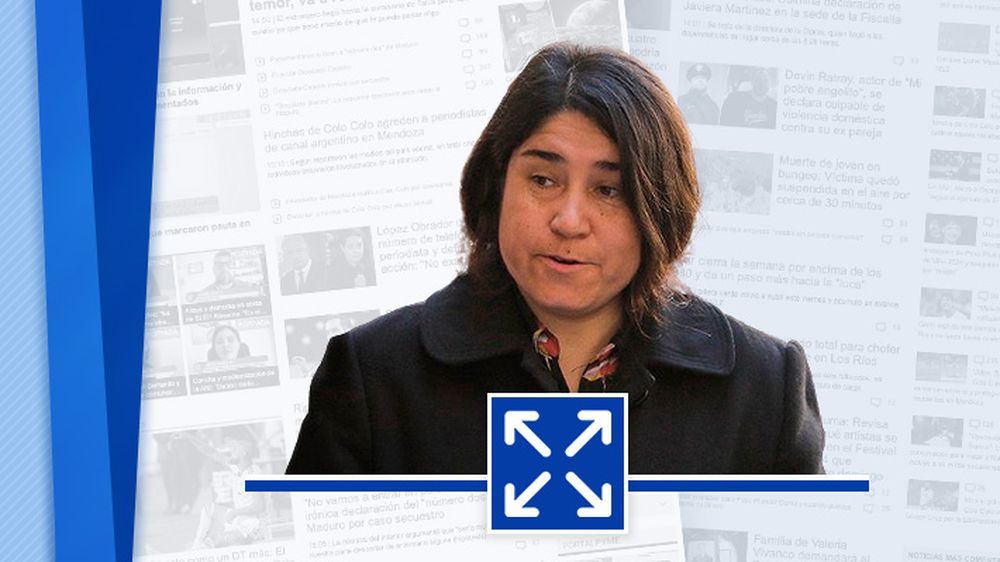 La cuestionada funcionaria del programa Estadio Seguro de Chile que ha tenido muchos cuestionamientos por parte de ambiente del fútbol de ese país.