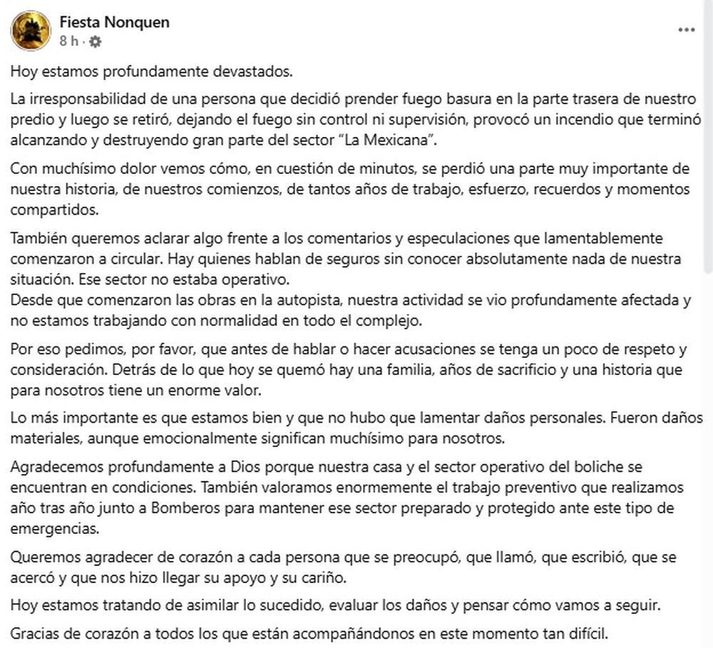 Descargo de los dueños del predio del exboliche Nonquén
