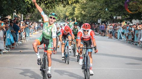 Juan Pablo Dotti ganó la quinta etapa de la 45° Vuelta de Mendoza. / Gentileza: @VueltaMendoza