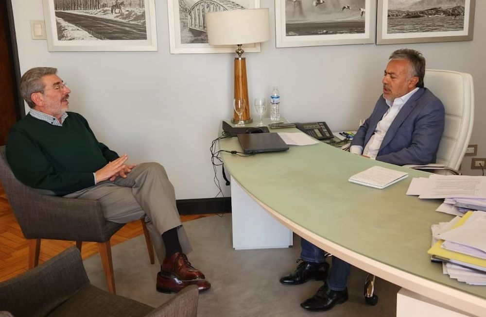 El intendente de Rivadavia, Ricardo Mansur, y el gobernador Alfredo Cornejo.