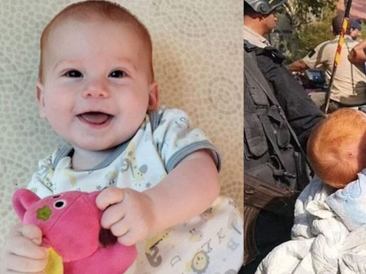 Kfir Bibas fue secuestrado junto a su hermano, Ariel, y su madre, Shiri, durante el primer día de los ataques. Foto: Redes / X, antes Twitter.