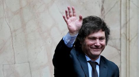 El presidente Javier Milei (Foto AP/Natacha Pisarenko).