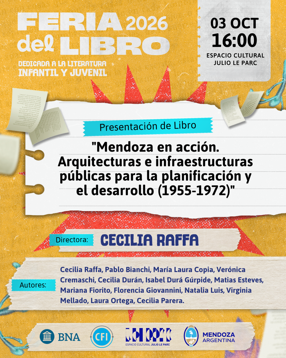 La presentación del libro digital sobre arquitecturas e infraestructuras públicas de la provincia se hará el sábado 3 de octubre, en el Le Parc. 
