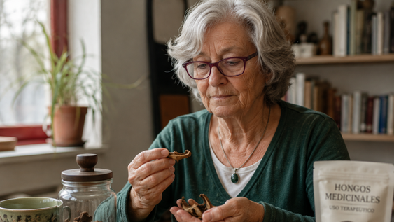 Los hongos redujeron los sintómas del Alzheimer en una mujer de 83 años.