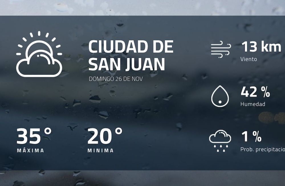 Pronóstico regional: ¿cómo estará el tiempo en Ciudad de San Juan?