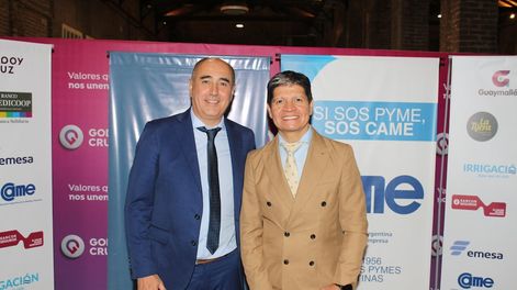 Santiago Laugero, titular de la FEM, y Alfredo González, presidente de CAME.