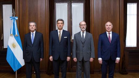 Los Andes | La Corte Suprema de Justicia de la Nación es el más alto tribunal de la República Argentina. Órgano máximo del Poder Judicial.De izquierda a derecha: Juan Carlos Maqueda, Horacio Rosatti, Carlos Rosenkrantz, Ricardo Lorenzettifoto: Prensa Corte Suprema