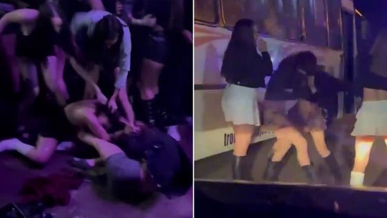 Video: brutal pelea entre mujeres en un boliche de Santa Fe terminó con una joven herida.