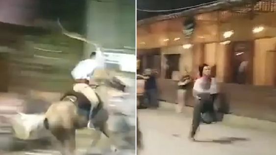 Gauchos sanjuaninos se agarraron a rebencazos en la Cabalgata a la Difunta Correa (Captura de video)