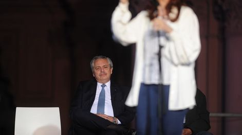 Alberto Fernández y la Vice, Cristina Fernández.