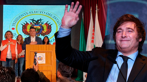 Javier Milei felicitó a Rodrigo Paz tras ser electo presidente de Bolivia.