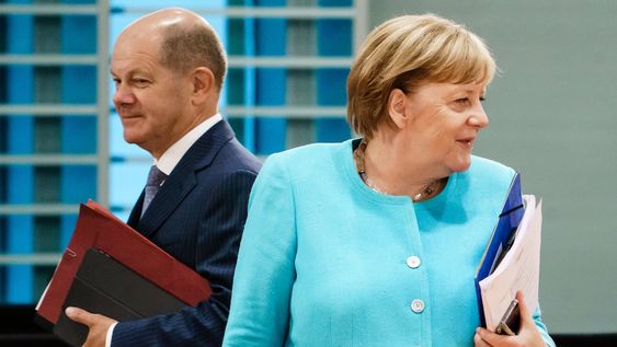 Angela Merkel y Olaf Scholz