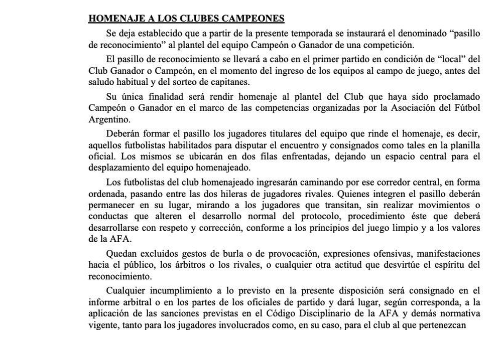 LIGA PROFESIONAL. Homenaje a los campeones.&nbsp;