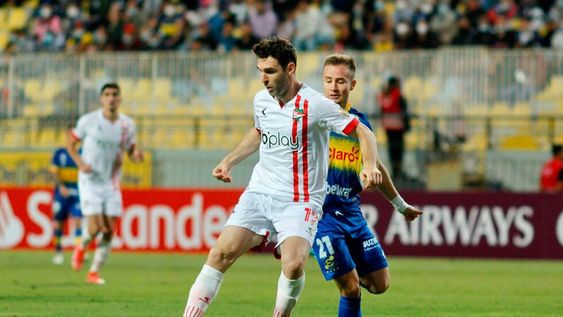 Mauro Boselli, delantero de Estudiantes, en el choque ante Everton por la Copa Libertadores. (Prensa Estudiantes)