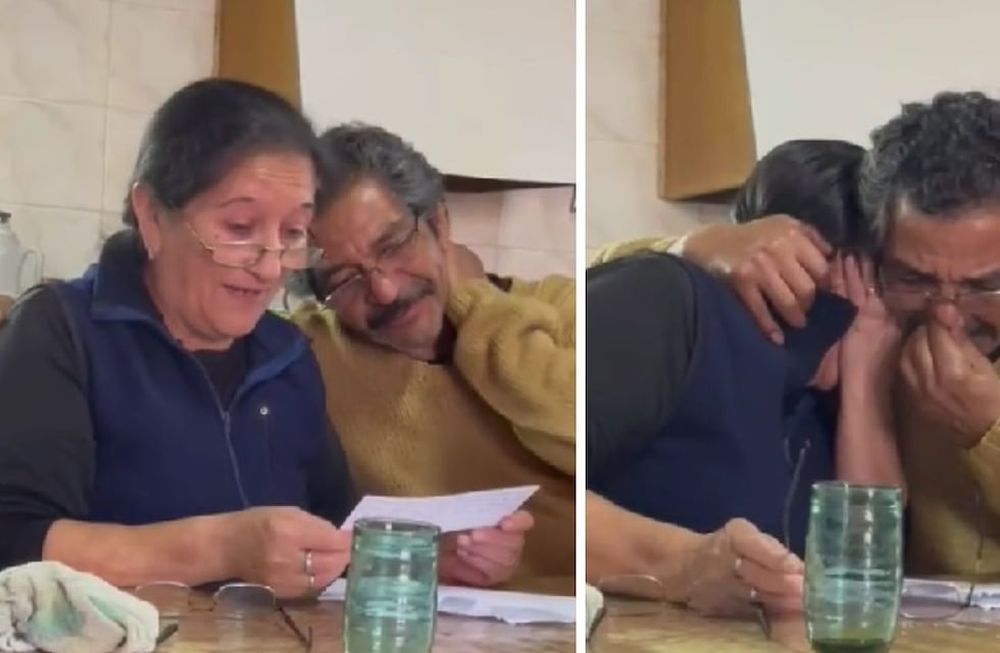 Un mendocino sorprendió a sus padres regalándoles entradas para ver a River y su reacción se hizo viral en TikTok. Foto: captura/@brianbordon10.