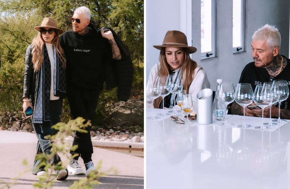 El viaje romántico por Mendoza de Marcelo Tinelli y Milett Figueroa. Gentileza Instagram.