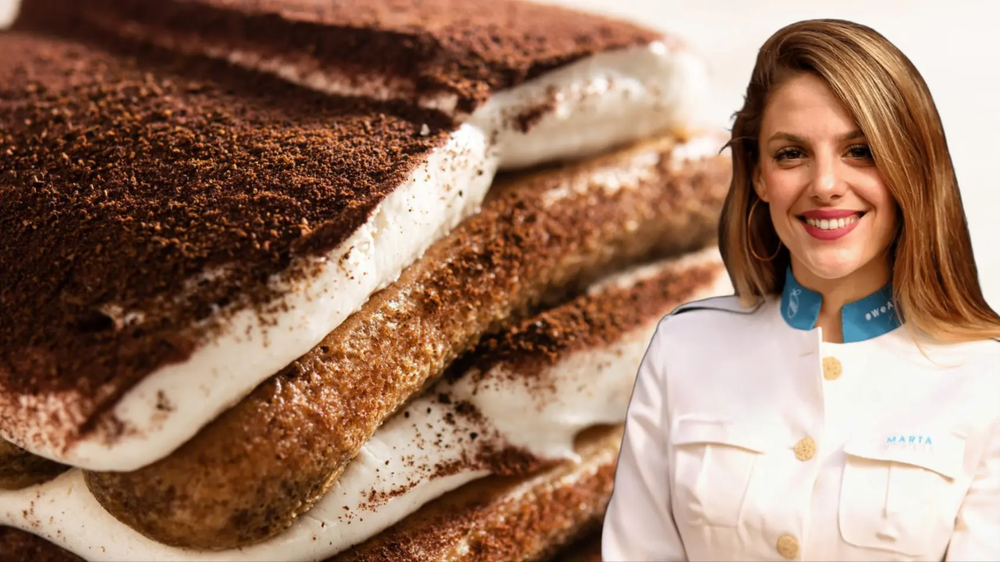 Marta Verona comparte su receta de tiramisú sin azucar, recomendada por estudios expertos en cocina.