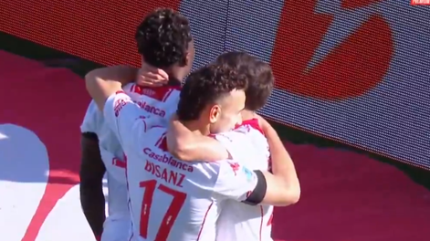 Caicedo anotó el 1-0 de Huracán sobre San Lorenzo.