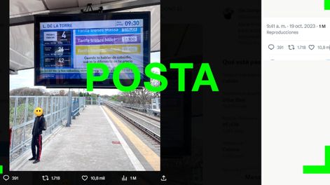 Los Andes | Es verdadero que se realizó una campaña sobre el costo del boleto de tren a favor de Massa, pero este tipo de actividades están prohibidas por ley