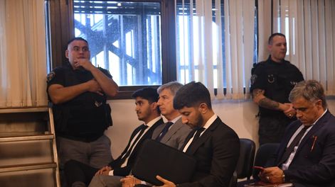 El exjuez Walter Bento y sus hijos Nahuel y Luciano Bento.&nbsp;