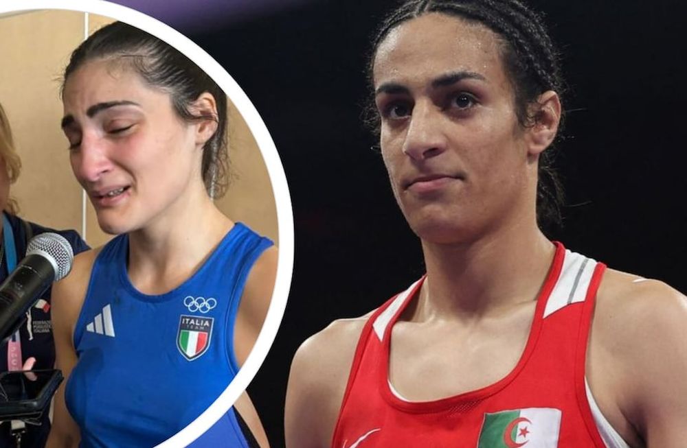Juegos Olímpicos París 2024. Imane Khelif, la boxeadora de Argelia cuestionada por sus altos niveles de testosterona. Su competidora italiana Angela Carini abandonó a los 46 segundos. (Foto web)
