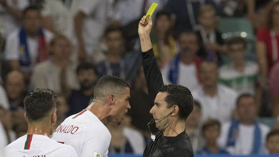 César Ramos, el árbitro de Boca - Benfica, cuando dirigió a CR7 en 2018