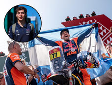 De piloto a piloto, las felicitaciones de Colapinto para Benavides.