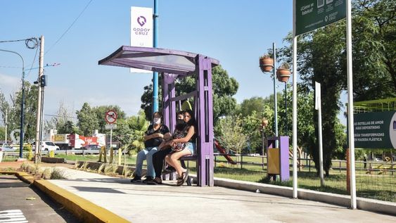 Godoy Cruz inauguró en Parque Benegas su segunda parada de colectivos sustentable