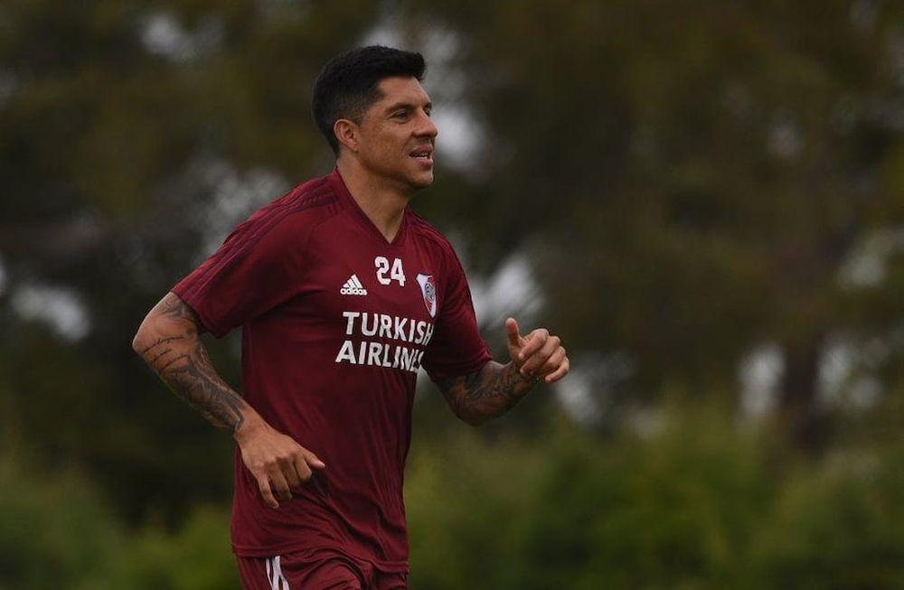 El mendocino tenía una molestia muscular que lo oblicó salir en el partido contra Godoy Cruz. Ya está mejor y hoy se entrenó con el resto del plantel millonario. /Gentileza Mundo River