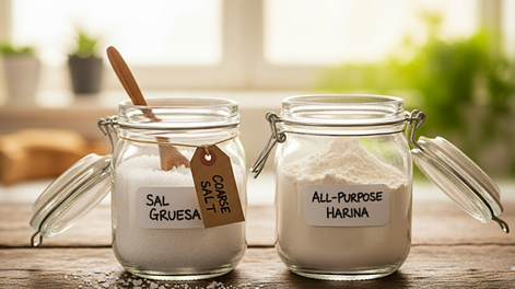La sal gruesa y el harina podrían ser tu mejor truco de cocina.