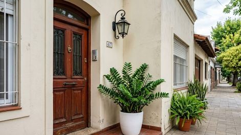 Esta planta en la puerta principal demuestra resistencia y simbología.
