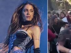 Enfrentamientos en el show gratuito de Tini Stoessel.
