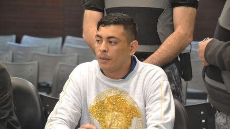 Los Andes | Erik Suazo, único acusado por el homicidio de Carlos Gruini, durante el juicio. | Foto: Prensa Poder Judicial de Mendoza