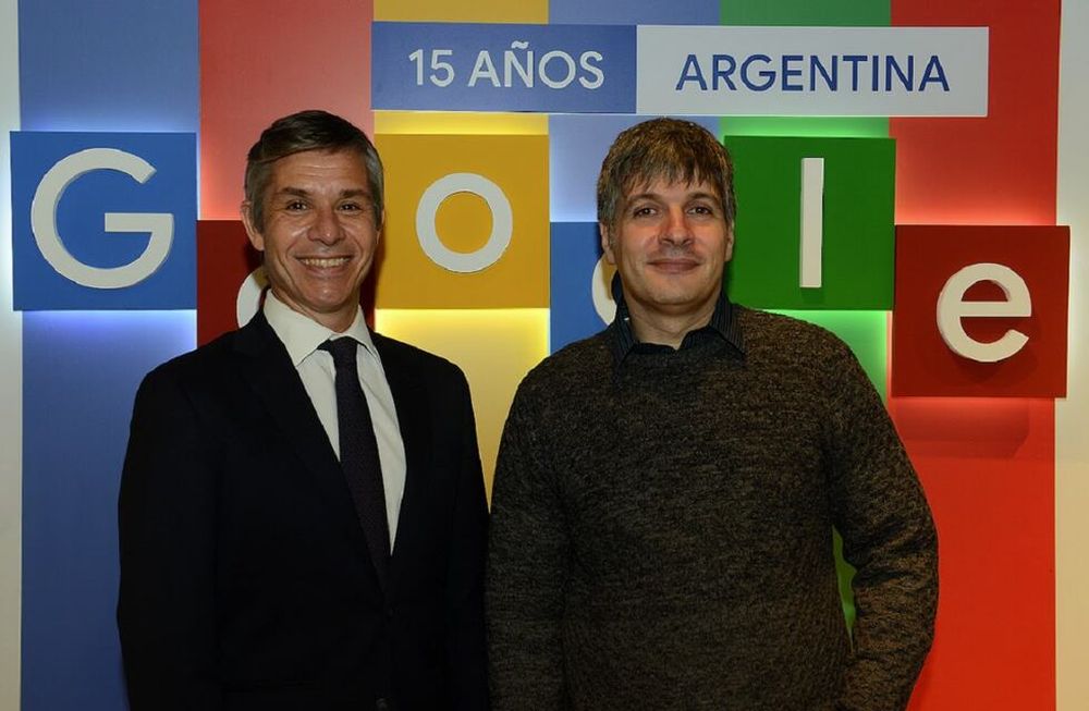 Víctor Valle, director general de Google Argentina, y Luis Sigal, líder de ingeniería en Google Arts & Culture