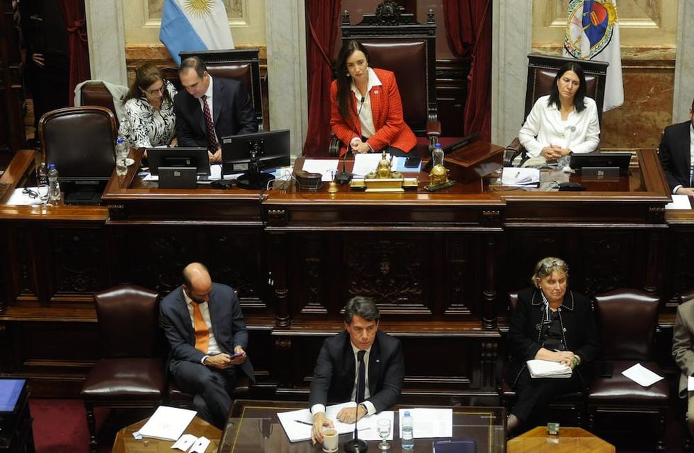 NIcolás Posse, el jefe de gabinete del gobierno nacional da su informe en el Senado.