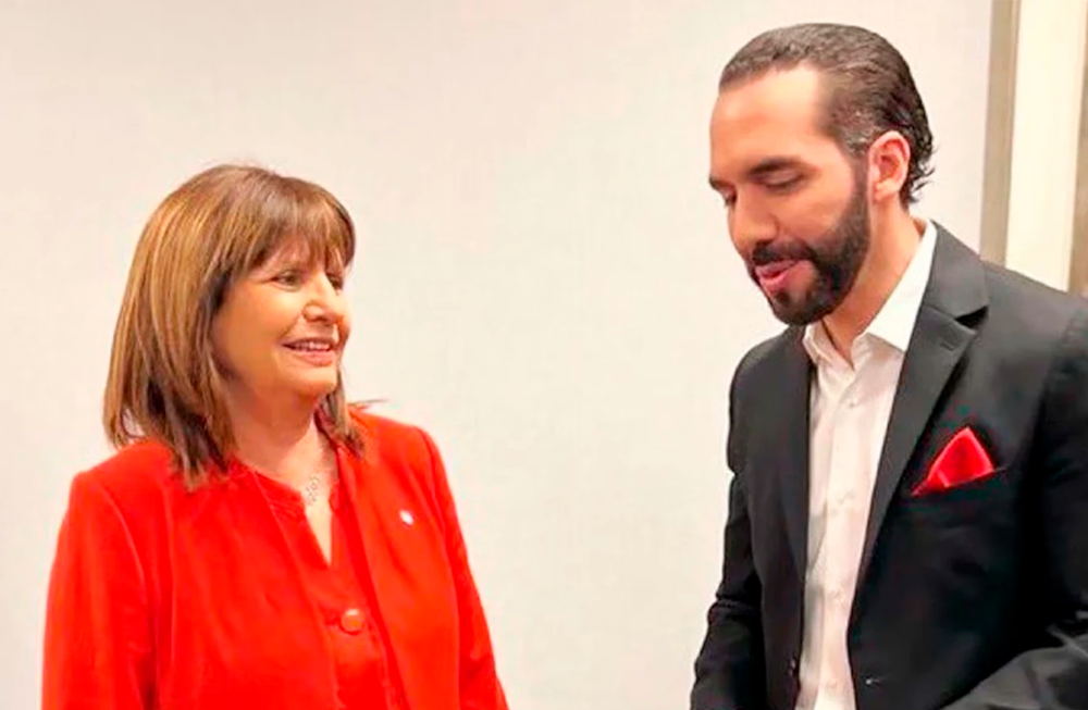 Patricia Bullrich se encontró con Nayib Bukele en Estados Unidos.