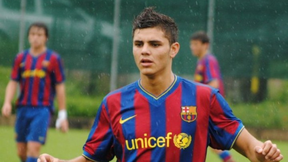 Mauro Icardi, en su paso en La Masía del Barcelona