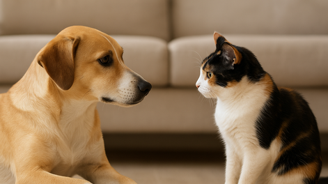 La paciencia y la observación son esenciales para lograr una relación positiva entre mascotas de distintas especies