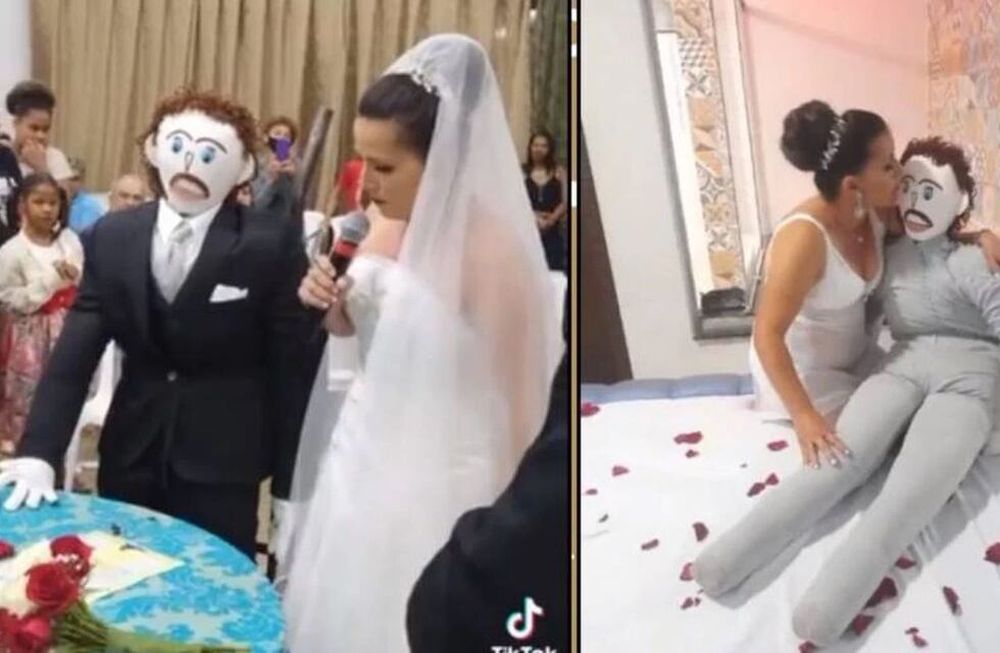 Se trata de la usuaria @Merivone Rocha, una mujer brasileña que comparte videos de su vida amorosa junto a su particular novio. Foto: Web