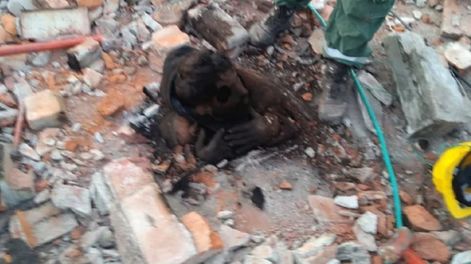 San Luis: quiso entrar a la casa de su expareja y terminó atrapado en la chimenea (Gentileza / El Diario de la República)