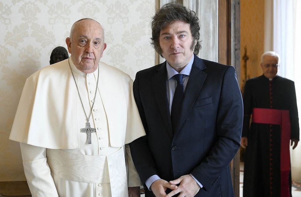 Javier Milei y el papa Francisco se reunieron de manera privada en el Vaticano (Gentileza)