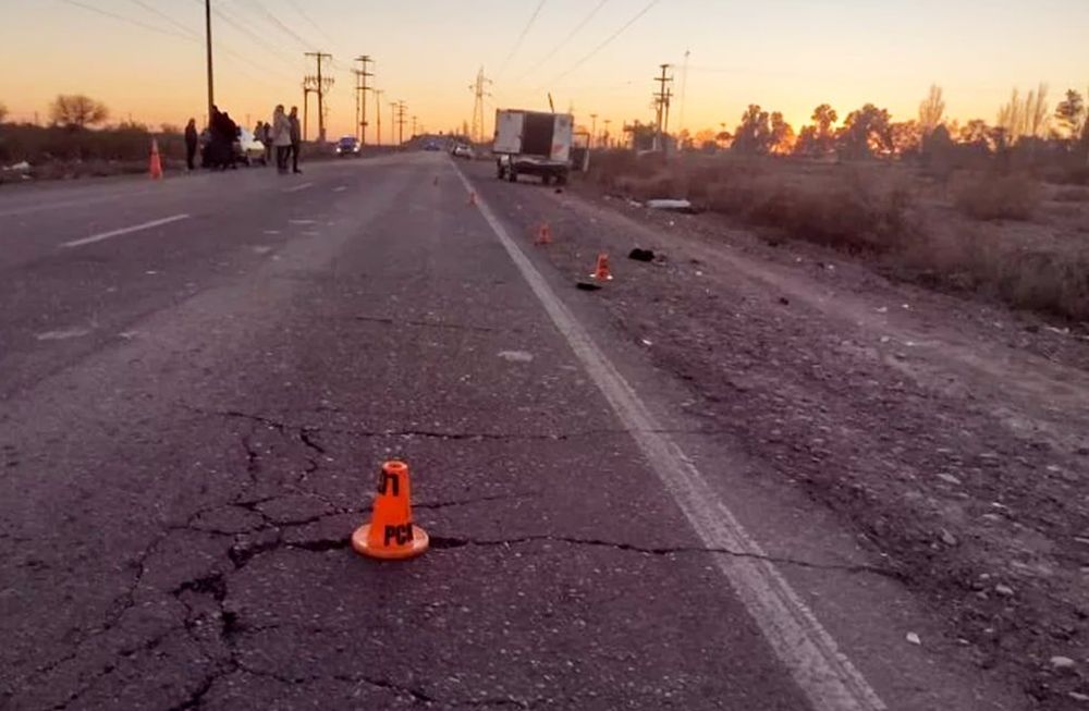 Una ciclista falleció tras un accidente vial en San Martín. Foto: Ministerio de Seguridad de Mendoza
