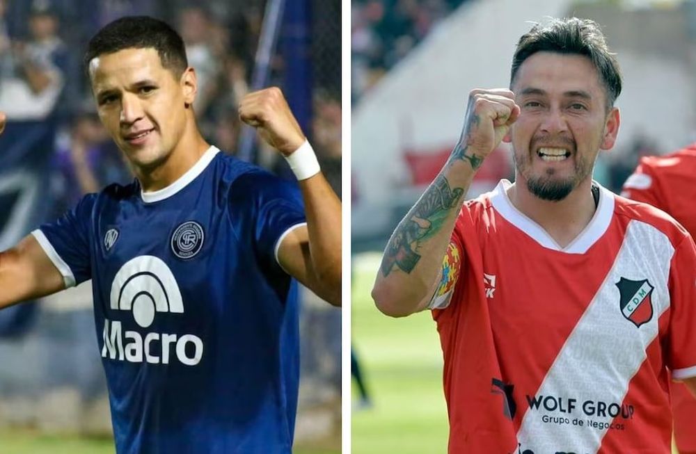 Alex Arce y Rubens Sambueza, las figuras de Independiente y Maipú, respectivamente. El domingo volverán a verse las caras, con la posibilidad de quedar primeros en la Zona B / Los Andes