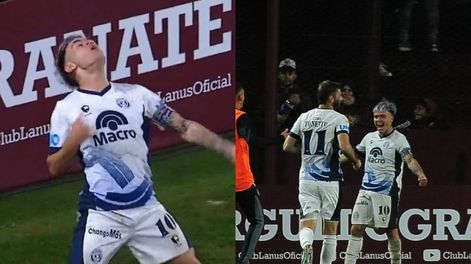 Golazo y festejo de Matías Reali