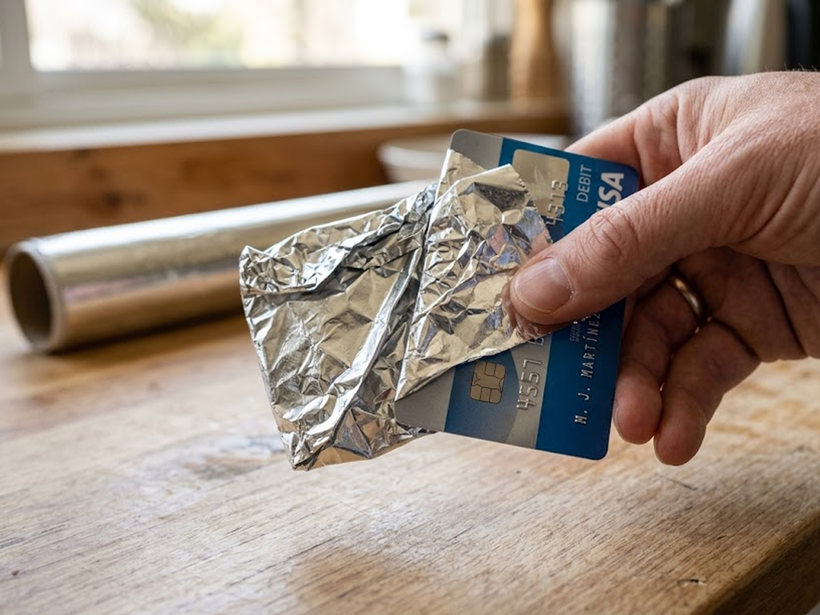 No tires el papel aluminio, es un tesoro: por qué debes envolverlo en tus tarjetas de crédito