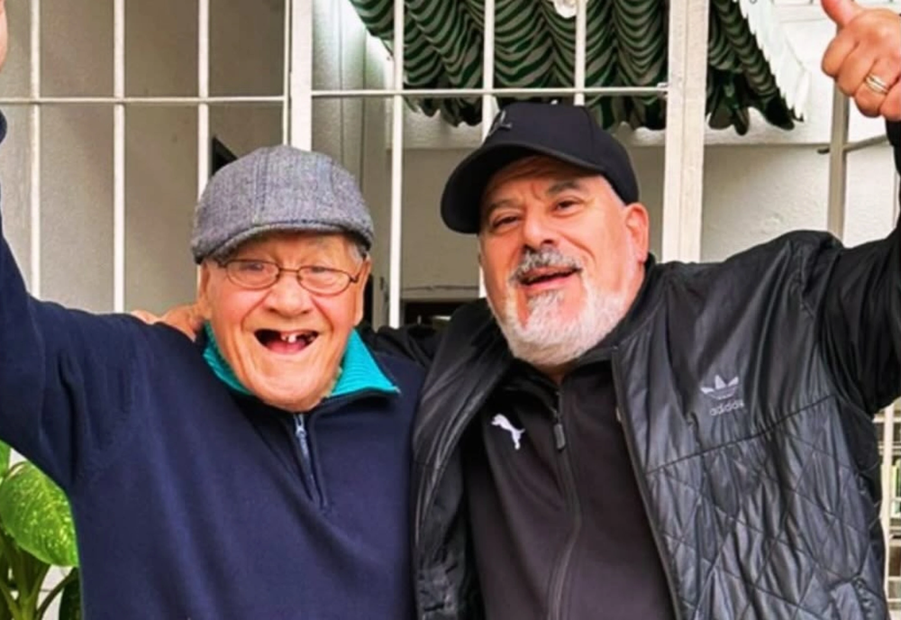 Pichu Straneo junto a su padre Pocho.